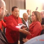 Con el Comandante Hugo Chavez en Venezuela